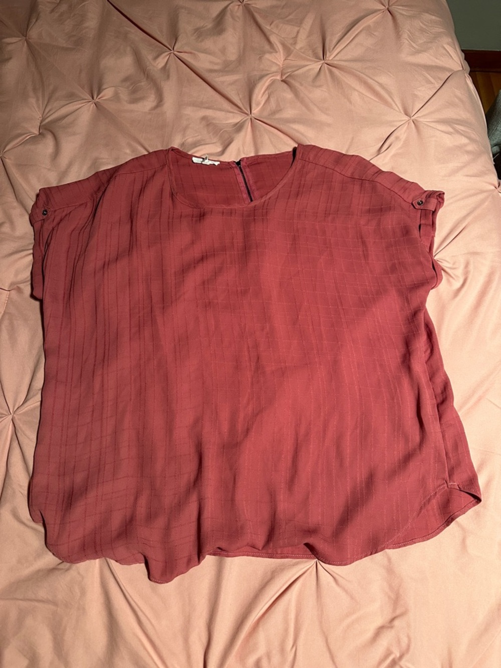 Maurices Blush Pink Short Sleeve Textured Top